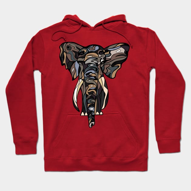 Tribal Elephant Artsy Design Hoodie by JuicyCreations